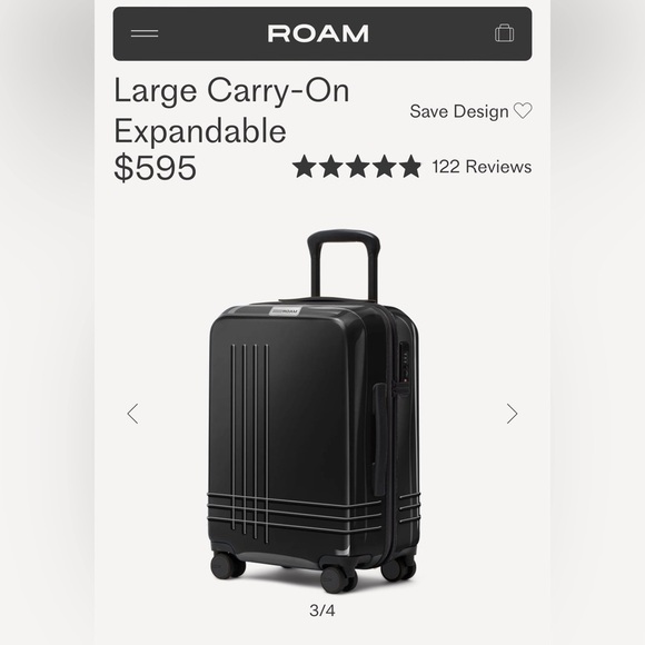 Roam Expandable Large Carry-On Luggage Suitcase - Picture 7 of 7